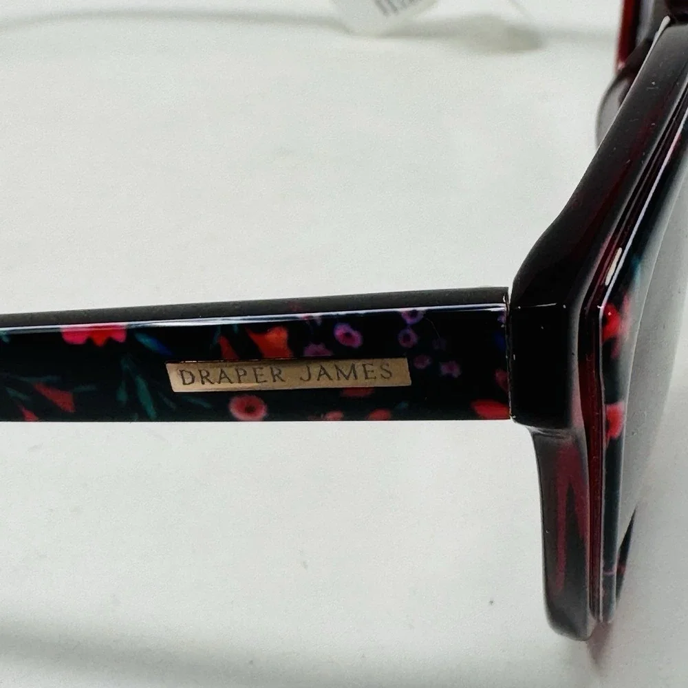 Draper James Red Merlot Floral 56.17.140 Women's Sunglasses Frames UV & Case NEW